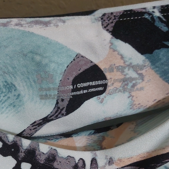 Under Armour Blue and Black Athletic Leggings - Picture 3 of 3